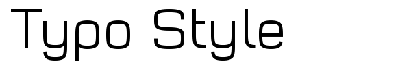 Typo Style font preview